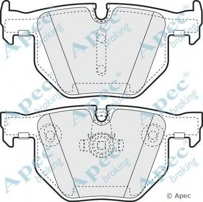 APEC BRAKING pad1344 -  Комплект тормозных колодок, дисковый тормоз